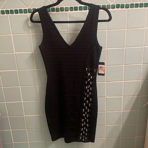 NWT GUESS Women’s Black Sleeveless Above The Knee Sheath Cocktail Dress Size S